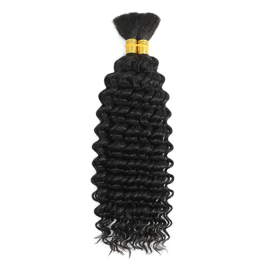 Brazilian Deep Wave Bulk Human Braiding Hair
