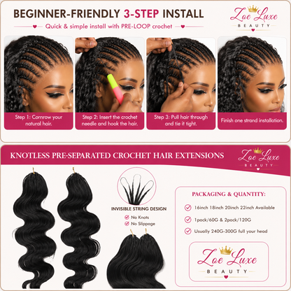 Crochet Body Wave Human Hair