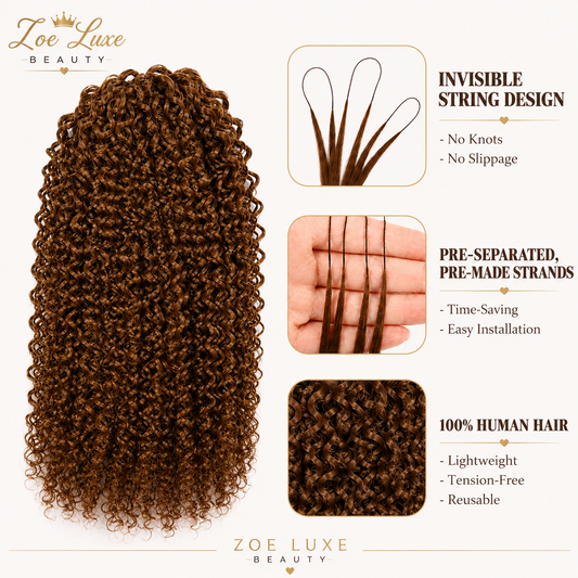 Brown Kinky Curly Crochet Hair