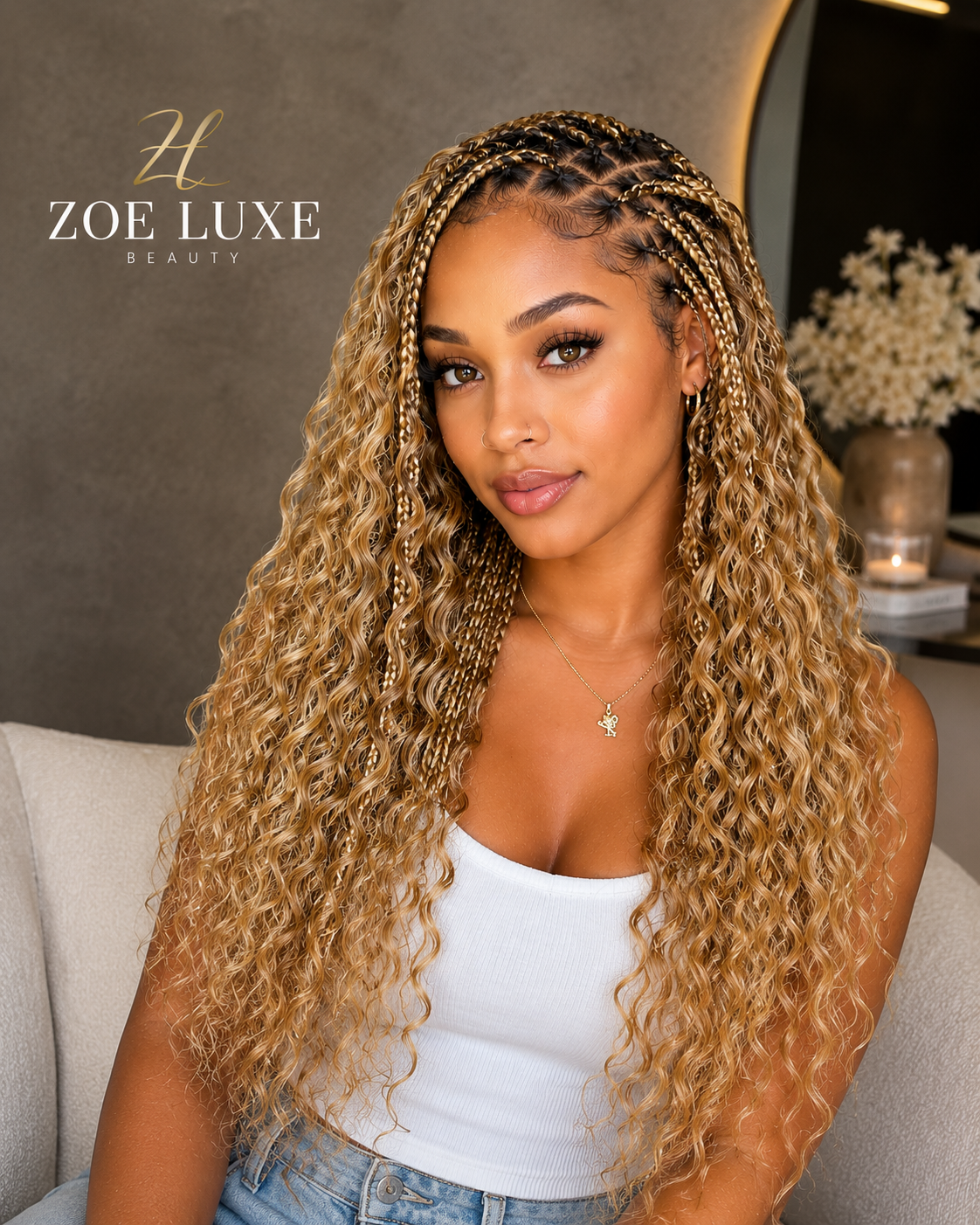 Blonde Deep Wave Bulk Human Hair Extensions