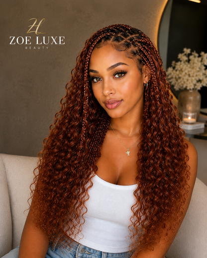 Auburn Deep Wave Bulk Human Hair Extensions