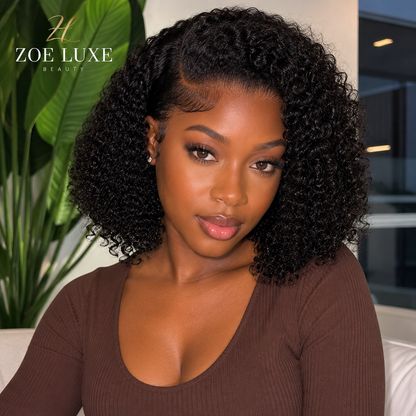 Kinky Curly Bob with 4C Hairline