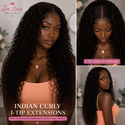 Indian Curly Natural Black I-Tip