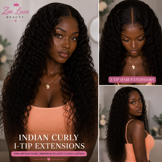 Indian Curly Natural Black I-Tip