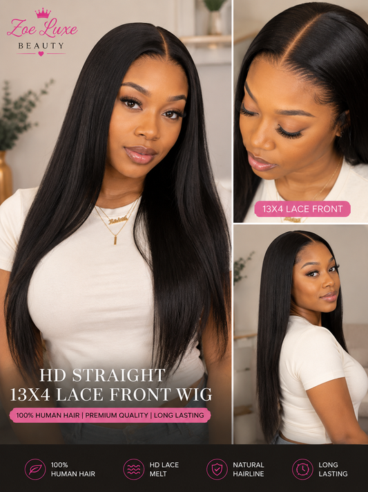 HD Straight 13x4 Lace Front Wig