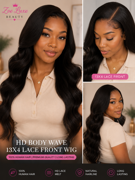 HD Body Wave 13x4 Lace Front Wig