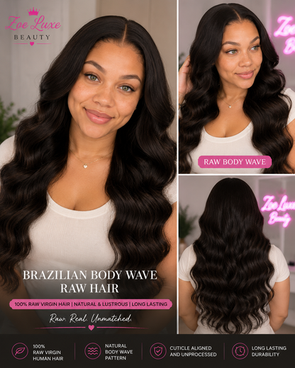 Brazilian Body Wave Raw Hair