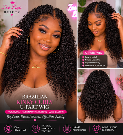 Brazilian Kinky Curly U-Part Wig