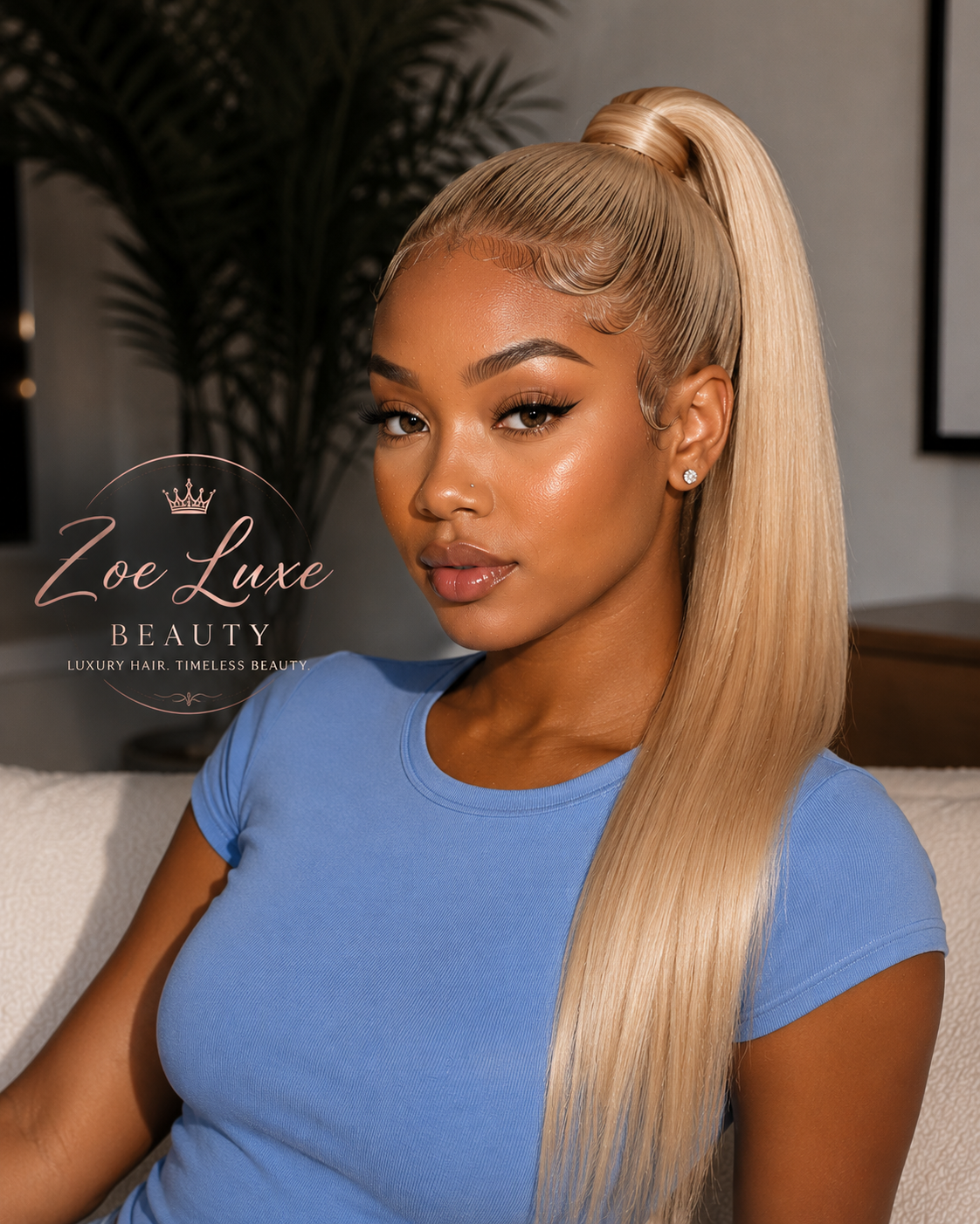 Bleach Blonde Ponytail