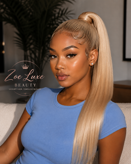 Bleach Blonde Ponytail