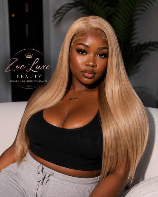 Blonde Straight 13x4 Transparent Lace Front Wig