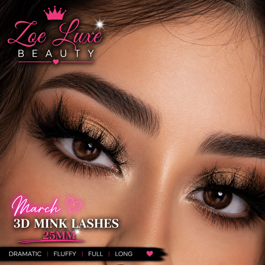 March 3D Mink Lashes 25mm