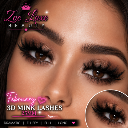 February 3D Mink Lashes 25mm