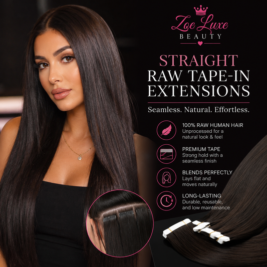 Straight Raw Tape-In Extensions