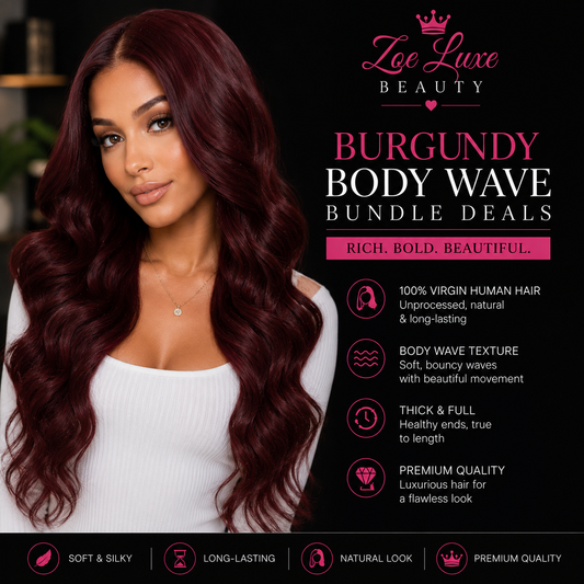 Burgundy Body Wave Bundle Deals