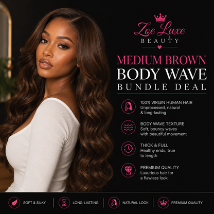 Medium Brown Body Wave Bundle Deal