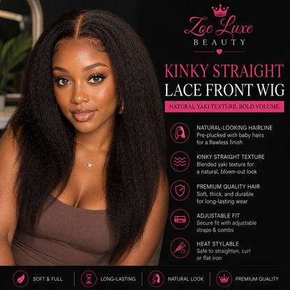 Kinky Straight Lace Front Wig