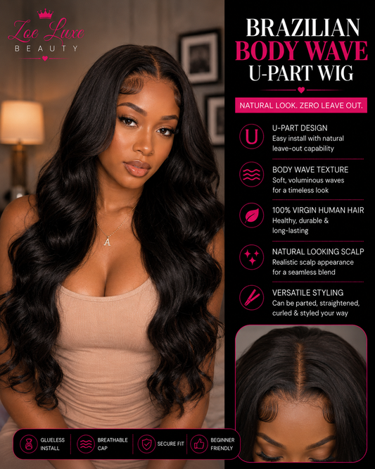 Brazilian Body Wave U-Part Wig