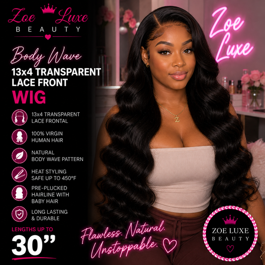 Body Wave 13x4 Transparent Lace Front Wig