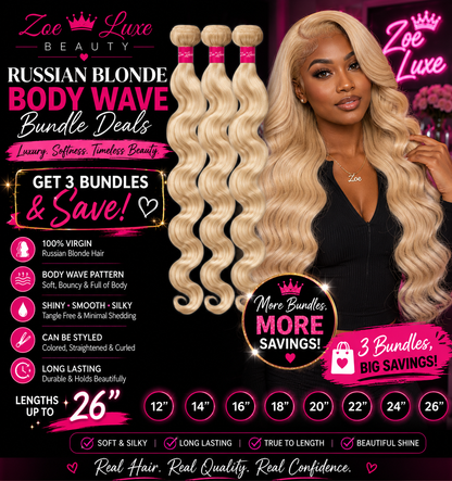 Russian Blonde Body Wave Bundle Deals