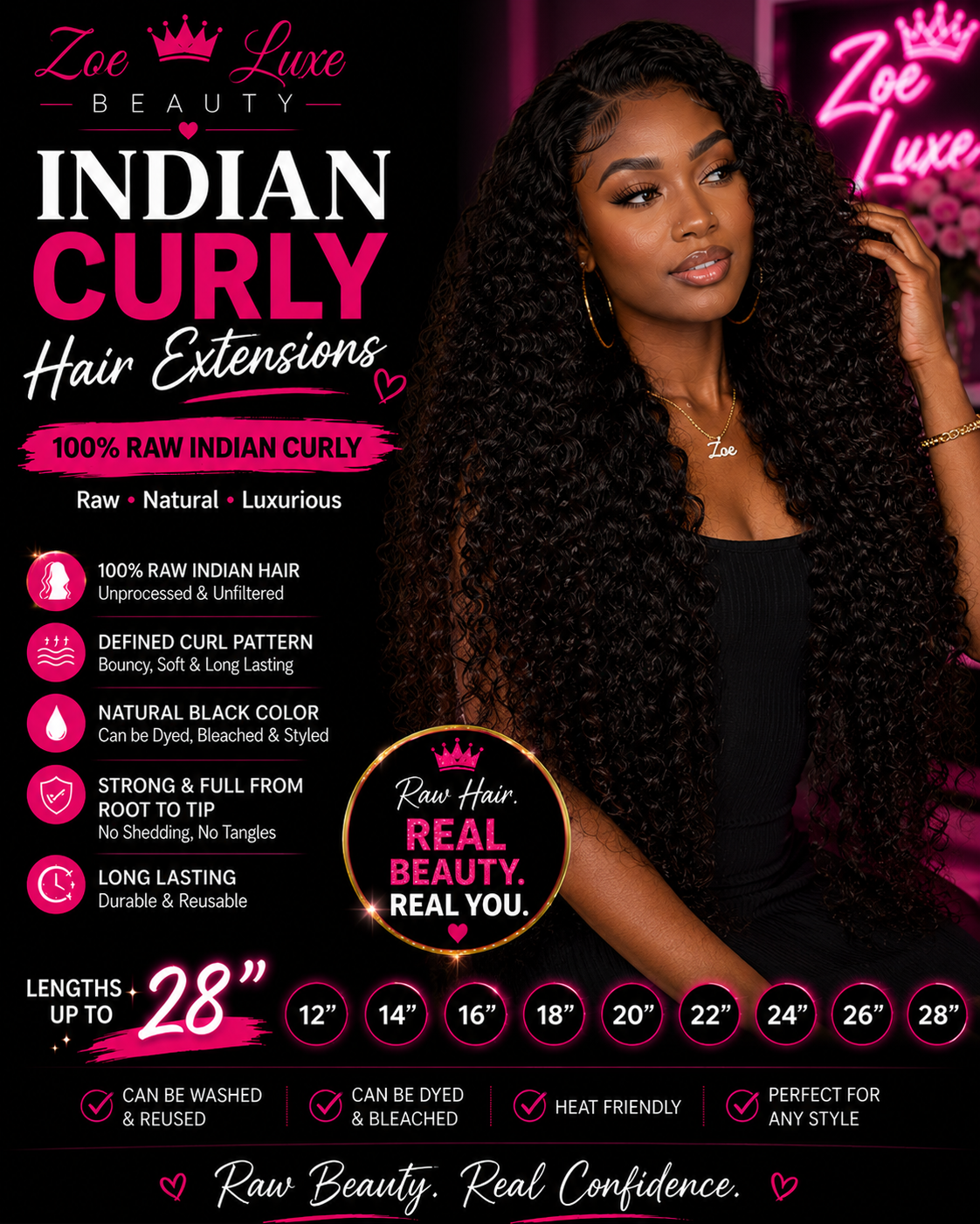 Indian Curly Hair Extensions