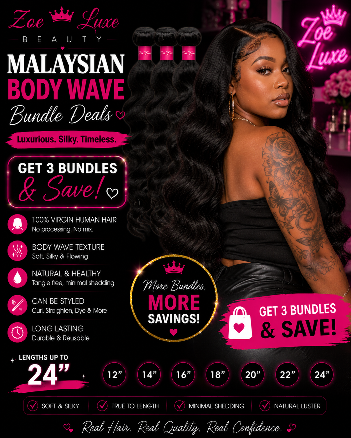 Malaysian Body Wave Bundle Deals