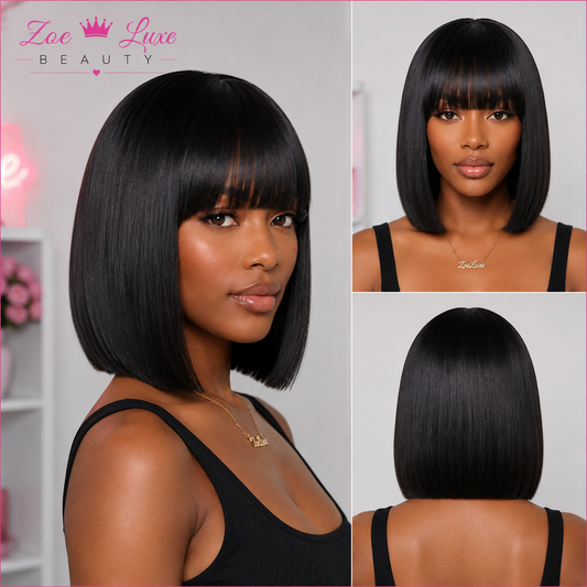 Straight Bob Wig with Bangs