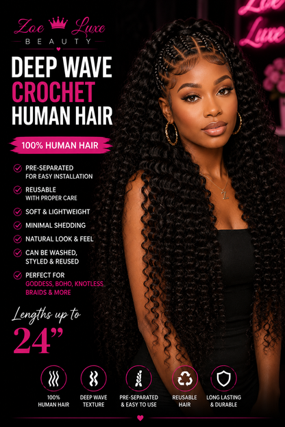 Deep Wave Crochet Hair