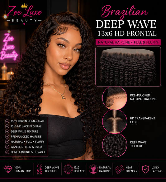 Brazilian Deep Wave 13x6 HD Frontal
