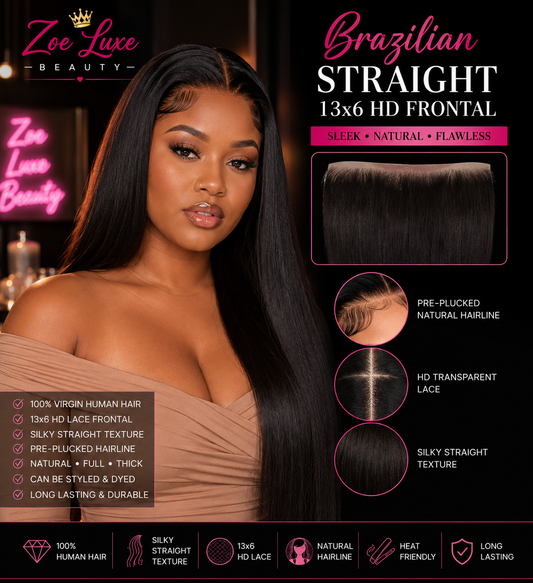 Brazilian Straight 13x6 HD Frontal