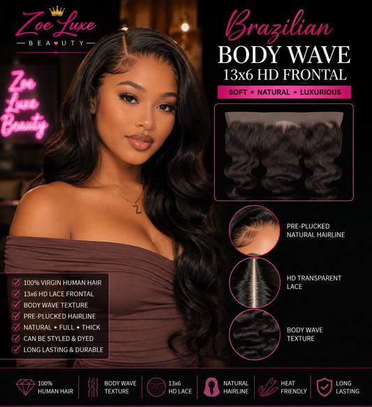 Brazilian Body Wave 13x6 HD Frontal