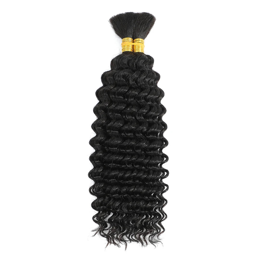 Brazilian Deep Wave Bulk Human Braiding Hair
