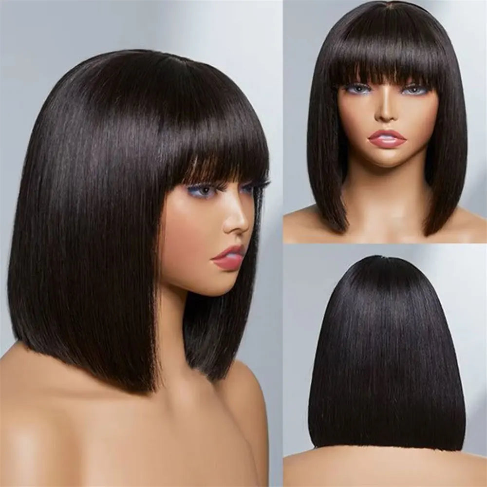 Straight Bob Wig with Bangs