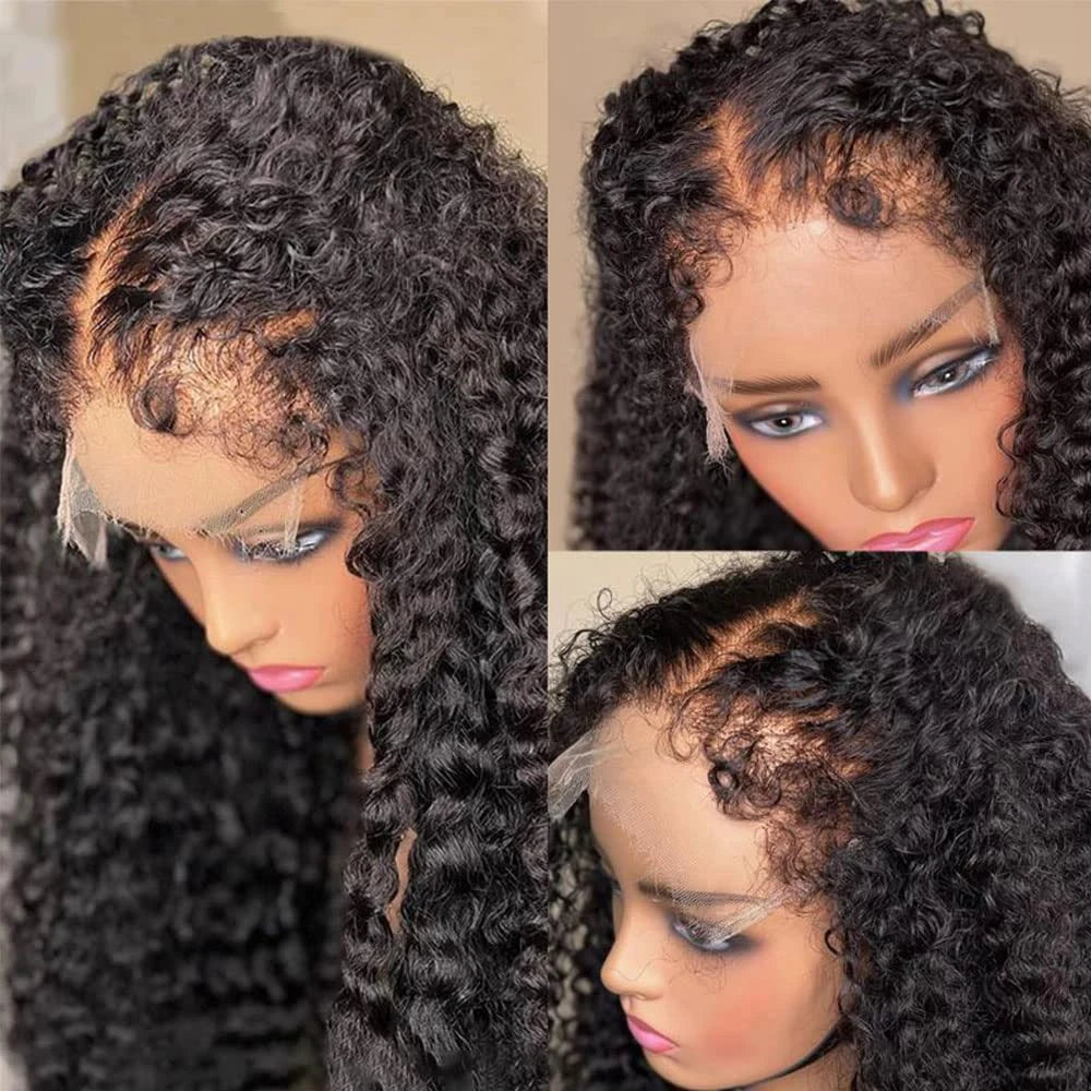 Kinky Curly Bob with 4C Hairline