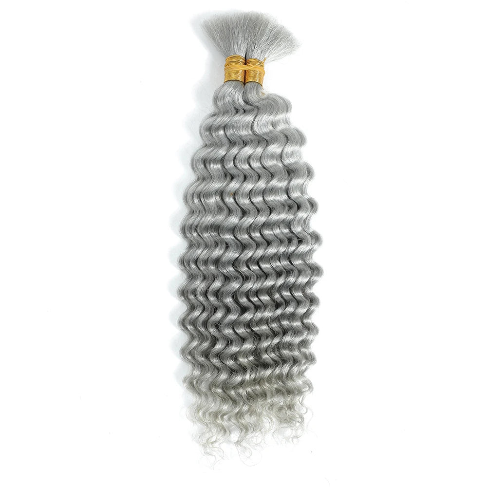 Brazilian Deep Wave Bulk Human Braiding Hair