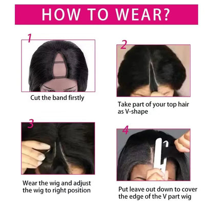 V Part Body Wave Wig